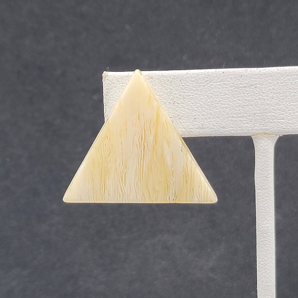 Vintage Pierced Earrings Resin Translucent Triangle Drop 1"