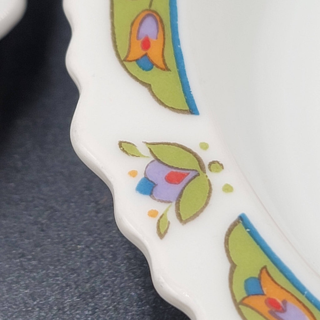 Vtg SANGO One World HELLESPONT 8001 Japan Floral Bowl Saucer