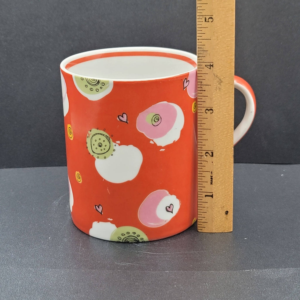 2007 Starbucks Coffee Mug Hearts Clouds Swirls Love 12 fl oz