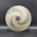 Antique Hobnail Lamp Shade Clear Tan Swirl Patterned 11"