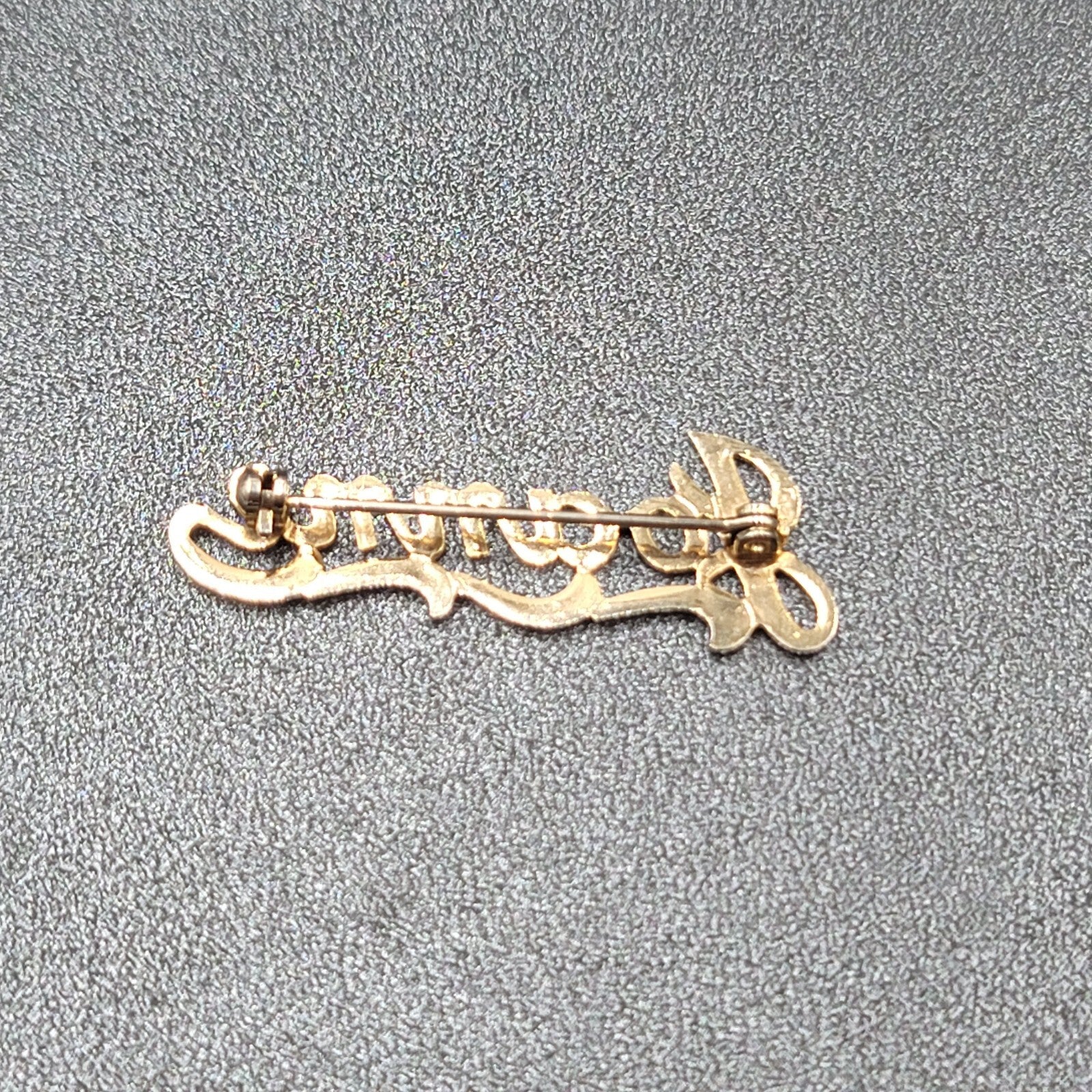 Vintage JOANNE Brooch Pin Name Estate Costume Jewelry 1.75"