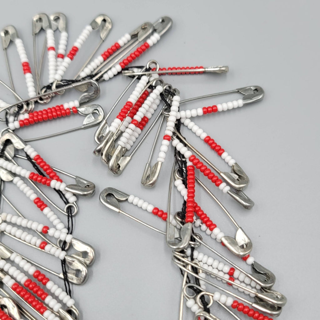 Vintage Beaded Safety Pins Pin Seed Beads Jewelry Crafts Crafting