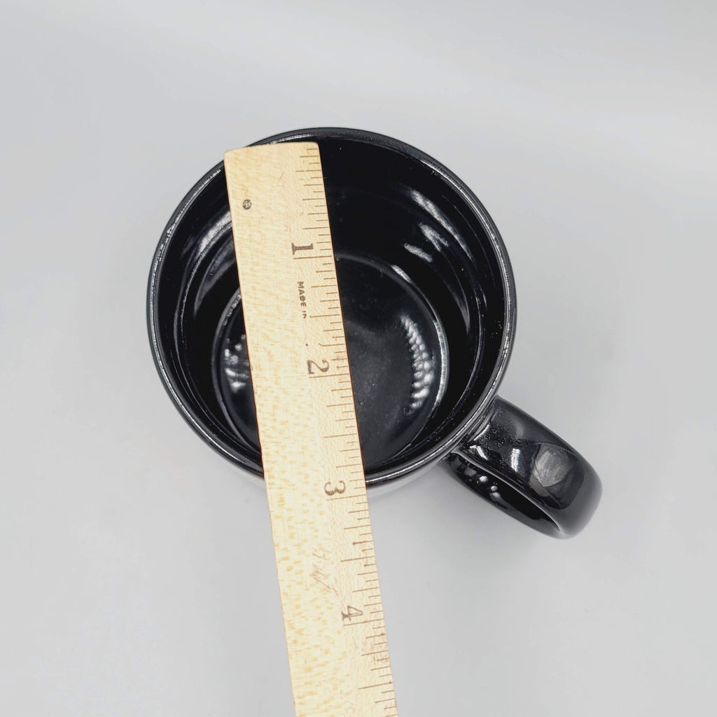 The United States of America Coffee Mug Black Ceramic Gold Lettering