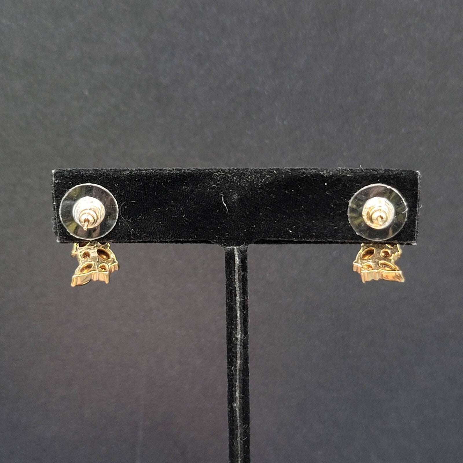 Pierced Earrings Gold tone Multicolor Half Hoops 3/4"