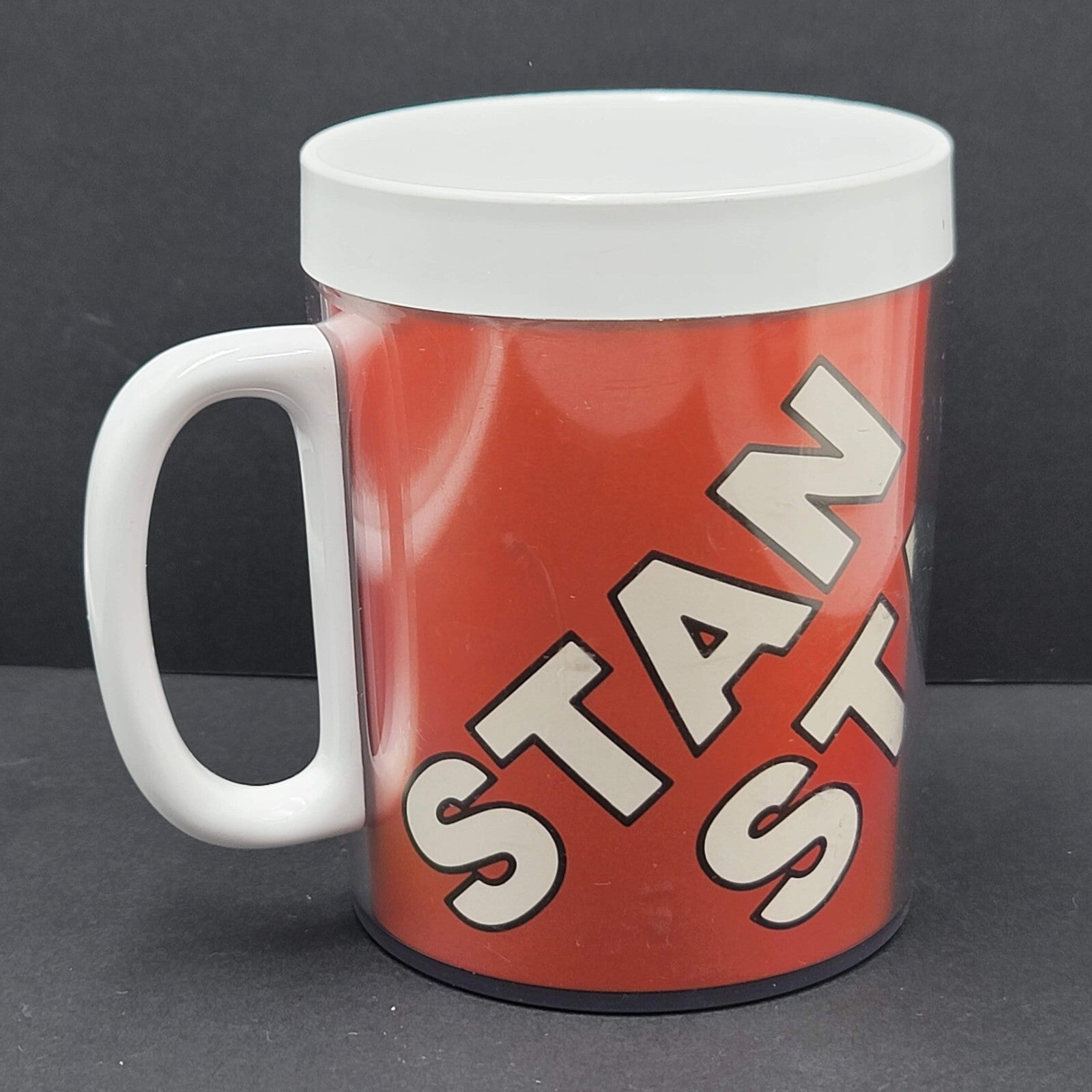 Vintage STAN Thermo Serv Insulated Plastic Mug Red USA 8oz RARE Eminem
