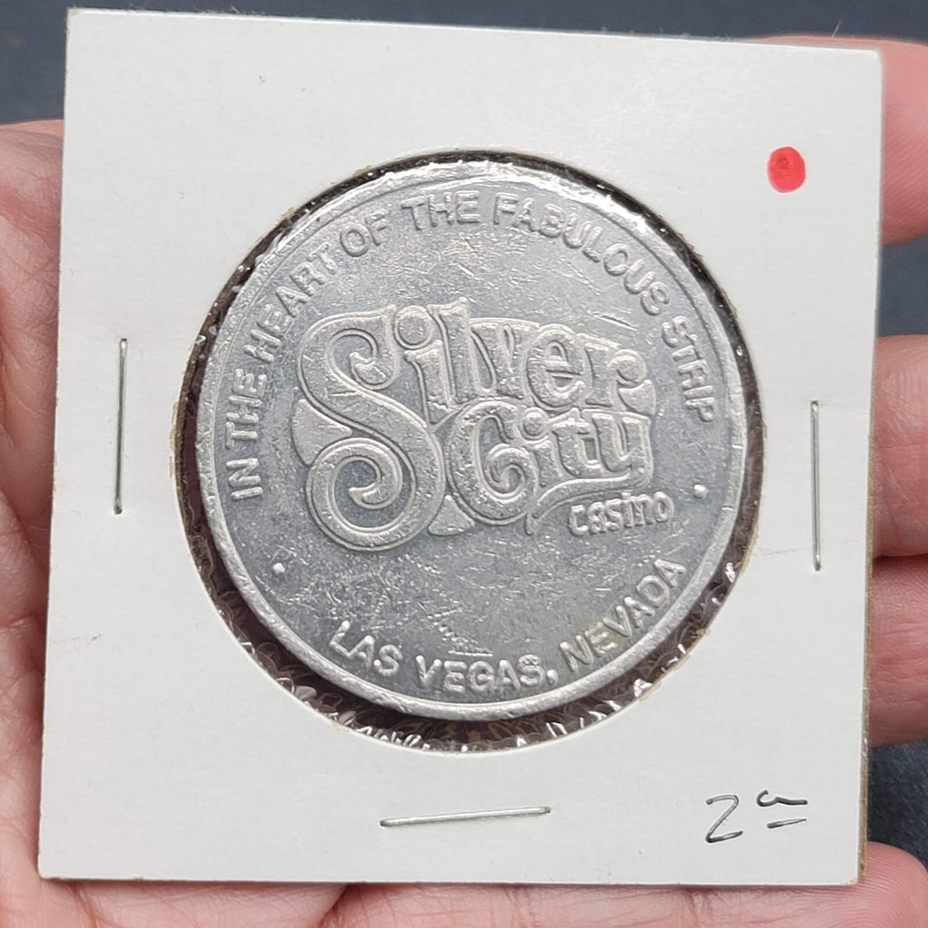 Vintage Silver City Casino Free Play Token Aluminum Las Vegas 1 5/8"