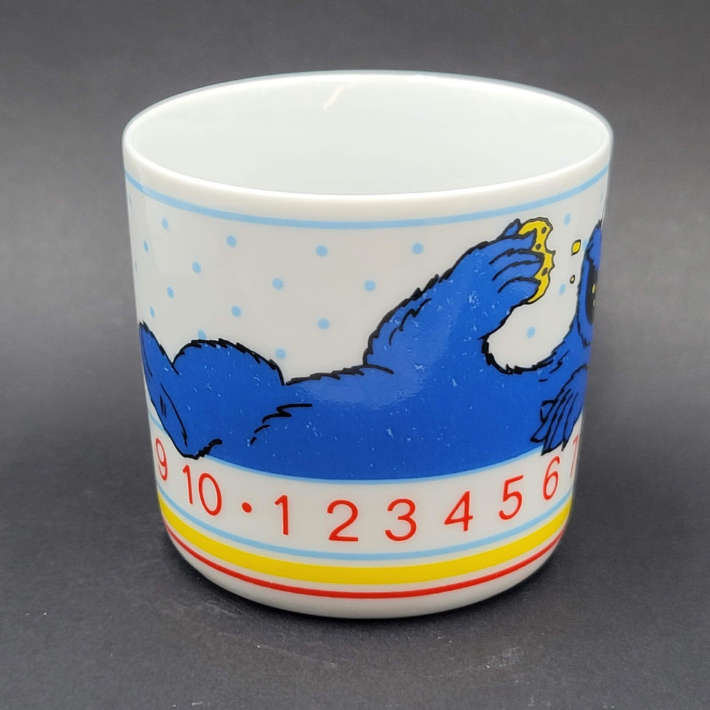 Sesame Street Cookie Monster Counting Made In Japan Porcelain 4 oz Coffee Mug