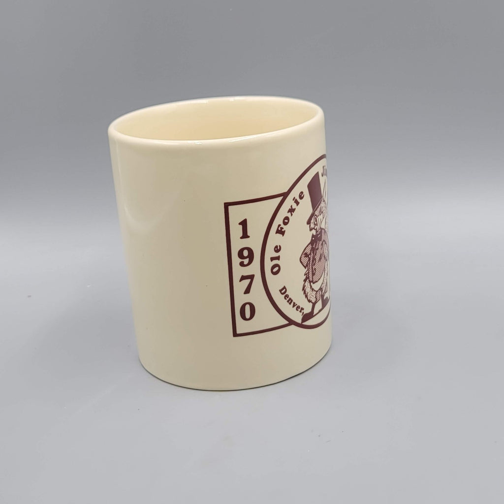 Jim Beam Club Coffee Mug Ole Foxie Denver, CO 20th Anniversary 1970 - 1990