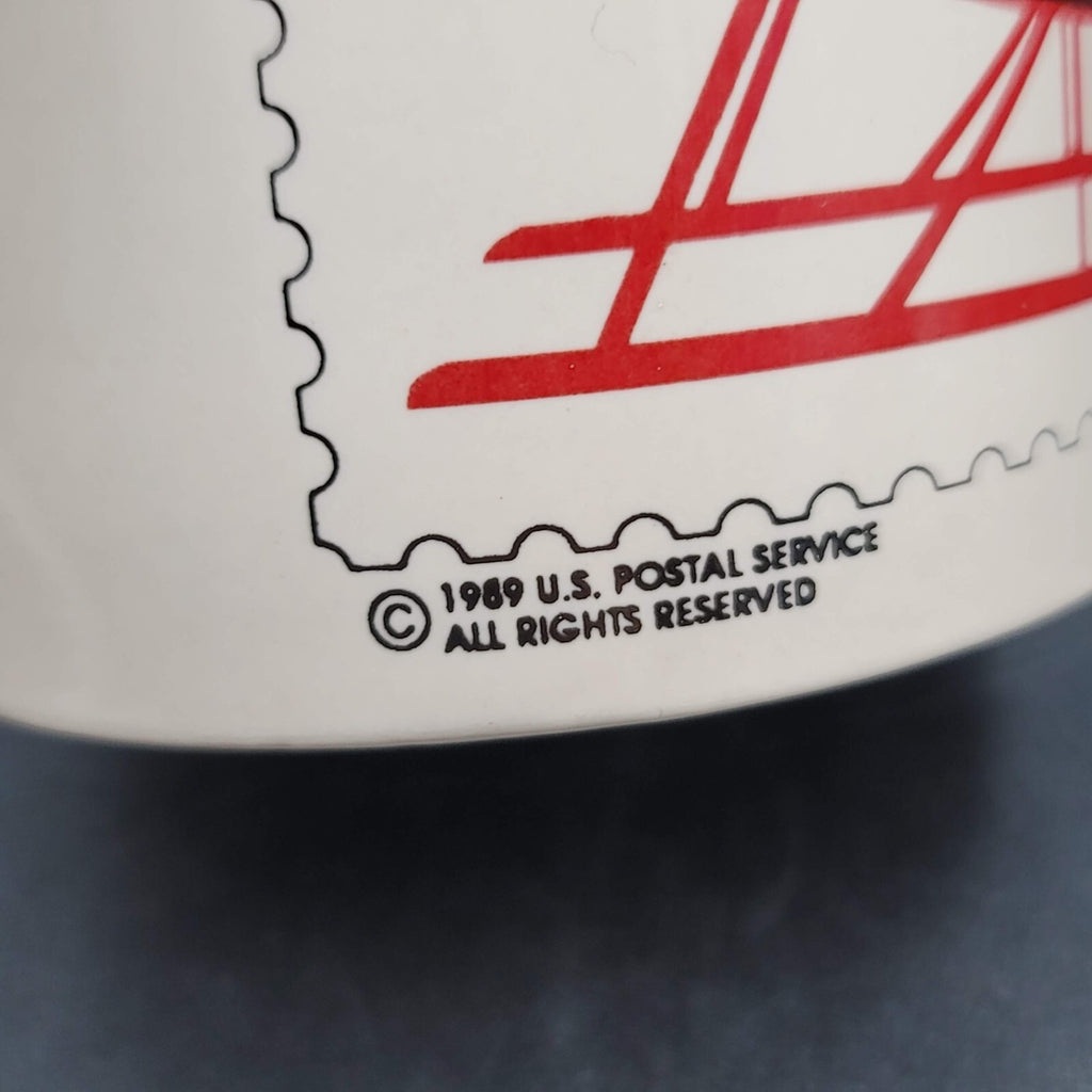 US Postal Service USPS Postage Stamp Coffee Mug Christmas Sleigh Greetings 1989