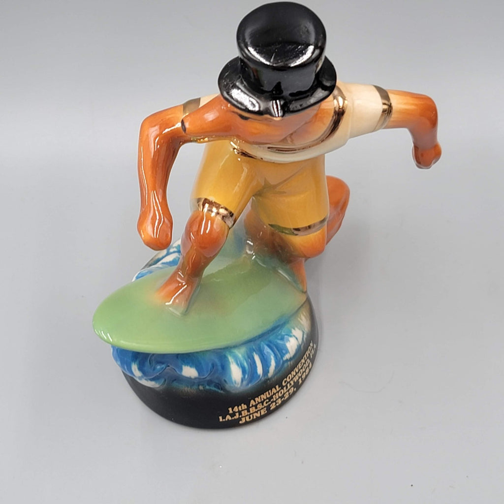 Jim Beam Small Fox 14th Convention Hollywood Fl. 1984 Paperweight Fox Surfing