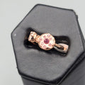 Hello Kitty Bakery Fragrant Jewels Ring Sz 9 Rose Gold tone Enamel Crystal Donut