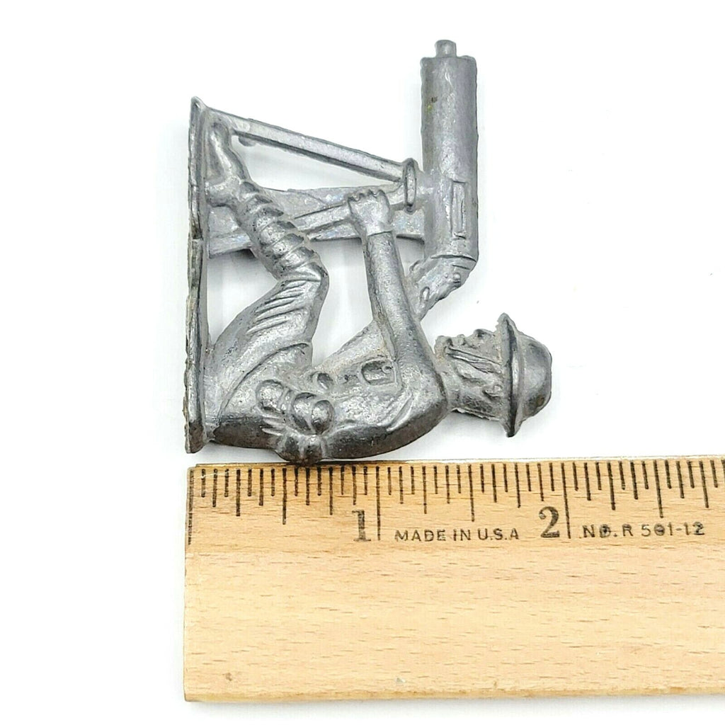 Antique Vintage US Army Lead Soldier Tommy Gun 2" x 2 3/8"