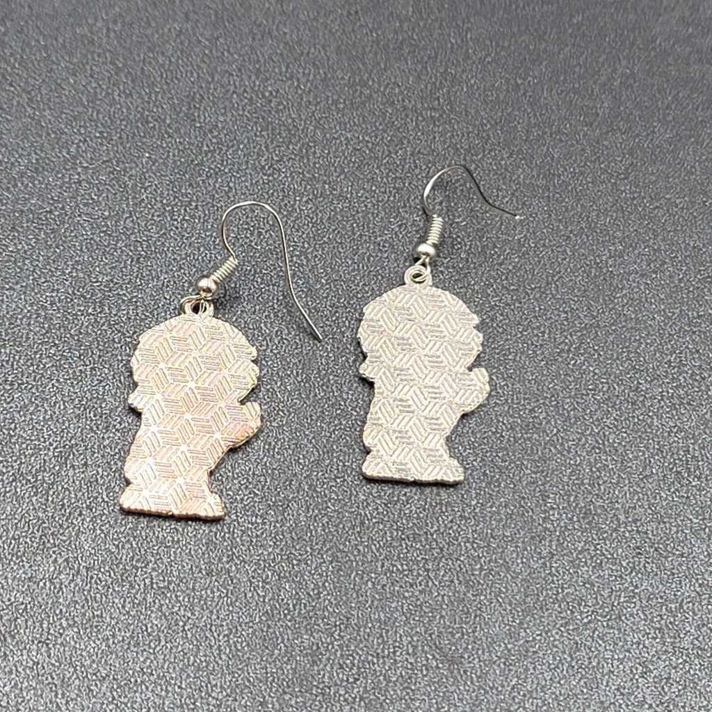 Michael Myers Pierced Earrings Enamel Halloween Horror Movie Dangle 1.25" FS