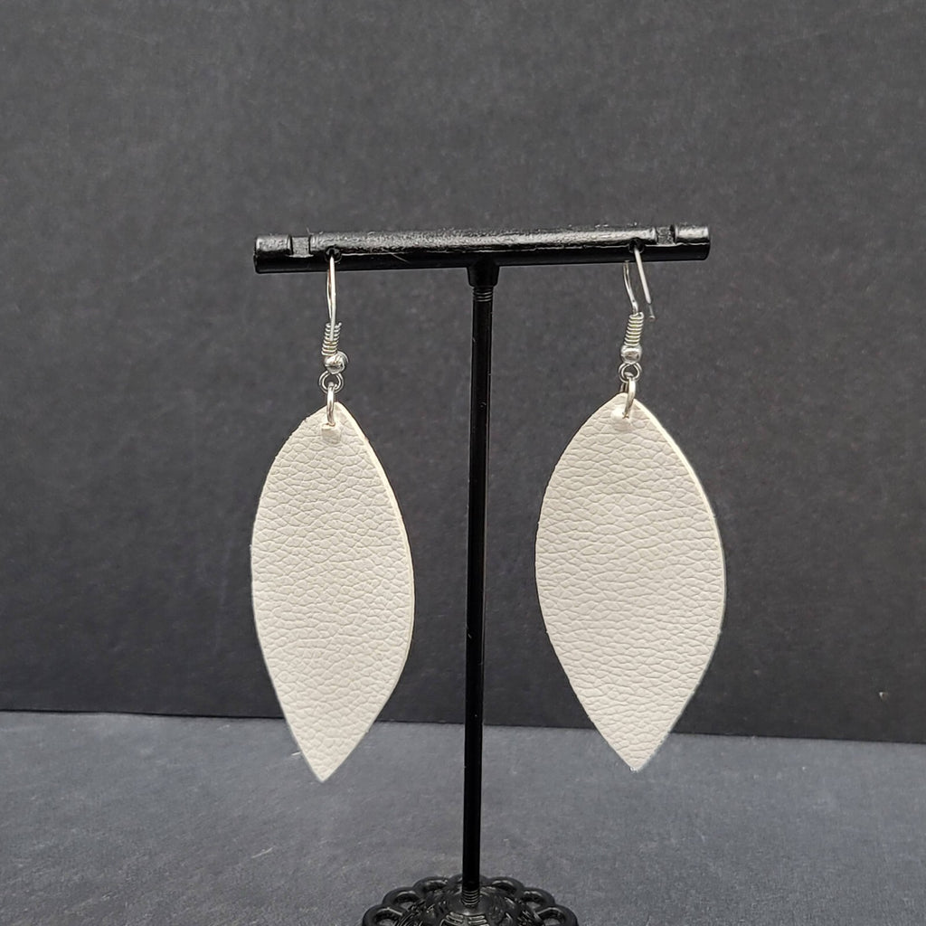 Pierced Earrings Imitation Leather Football Dangle Lightweight 2.25"