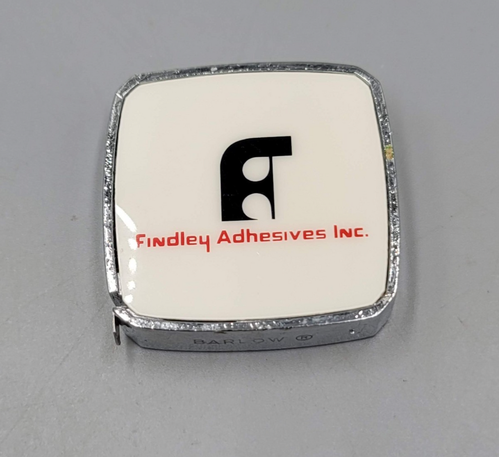Vintage Barlow Tape Measure Findley Adhesives Inc Advertising
