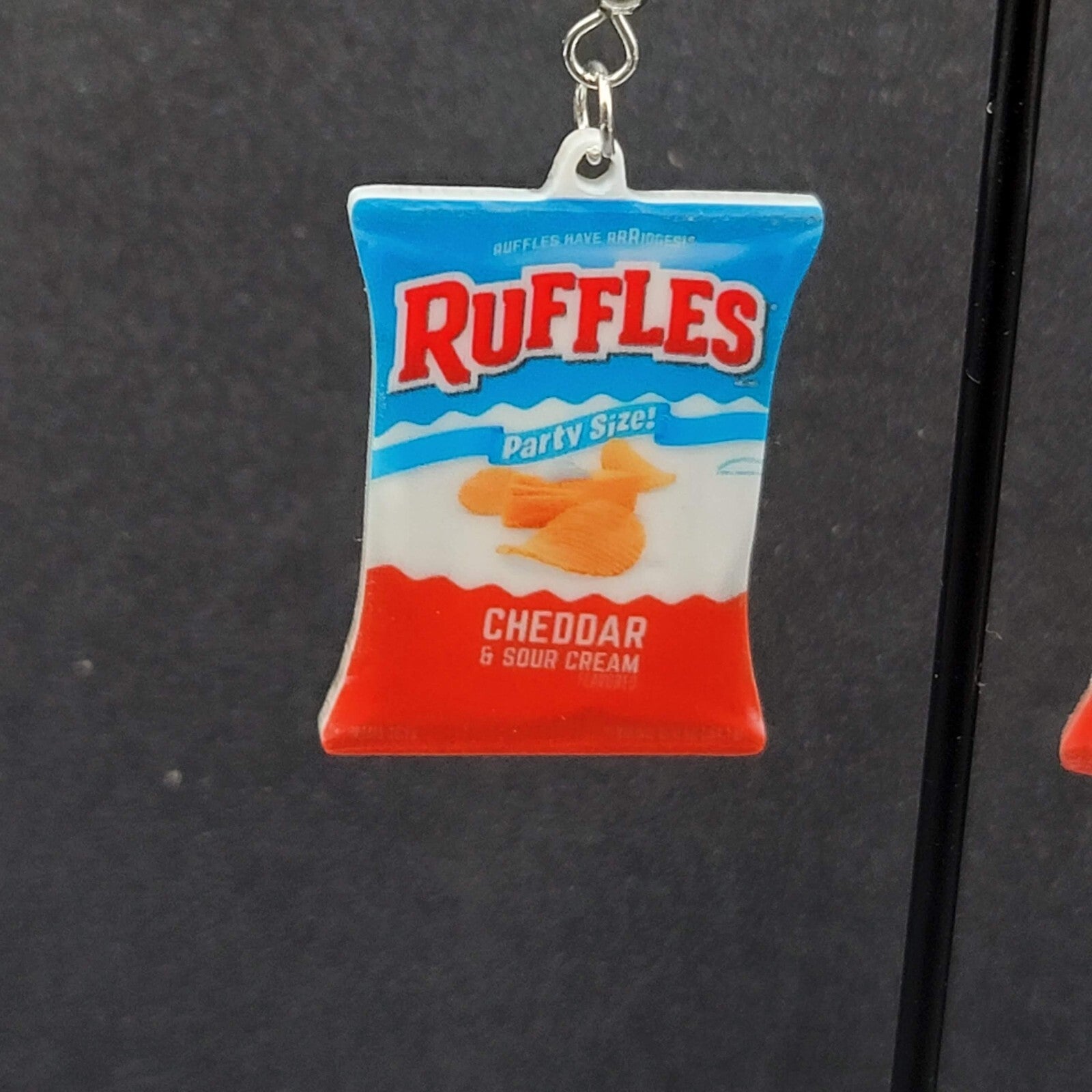 Pierced Earrings Ruffles Cheddar Sour Cream 1.25"