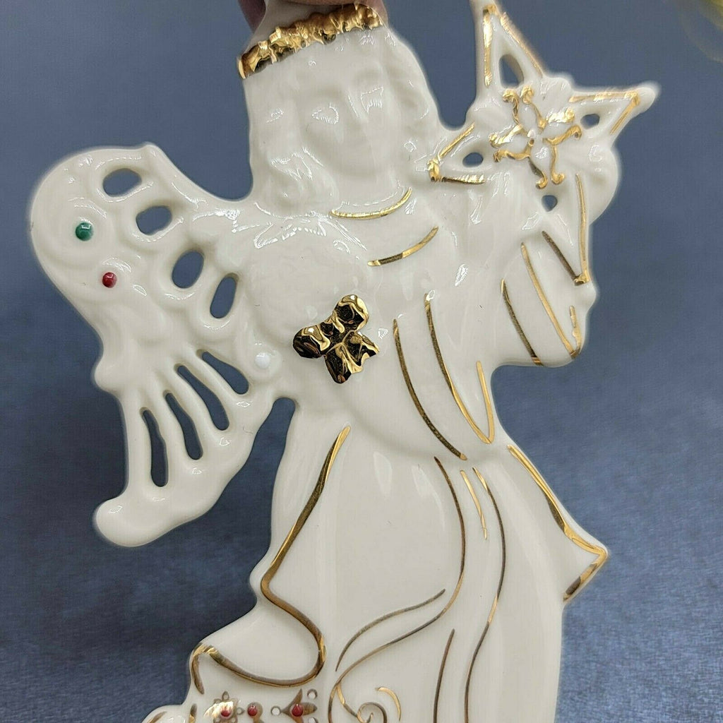 Lenox Renaissance Angel Bisque Ivory Porcelain Christmas Ornament 5 1/4"