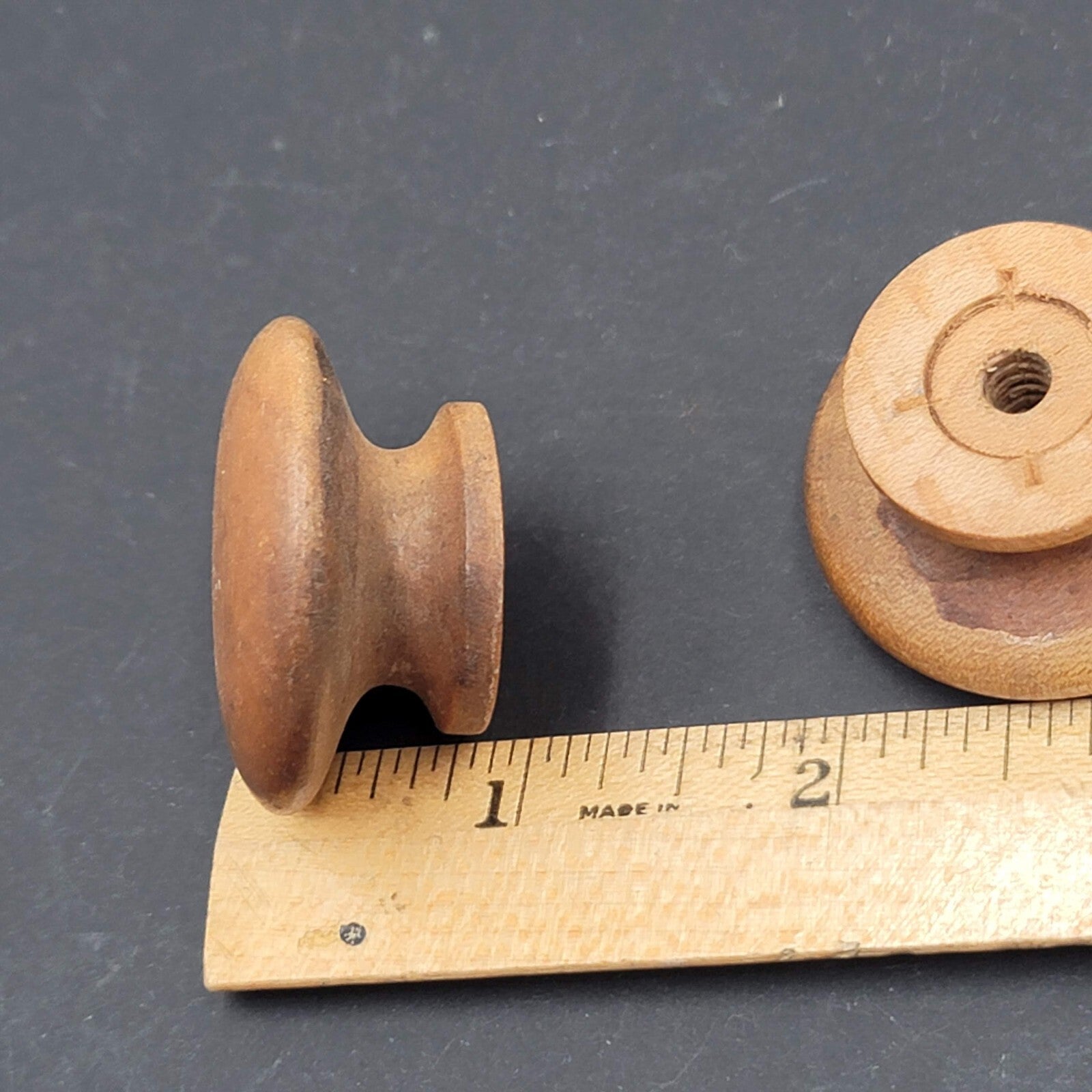 Lot of 2 Wood Cabinets Drawers Doors Pulls 1.5” Salvage Hardware