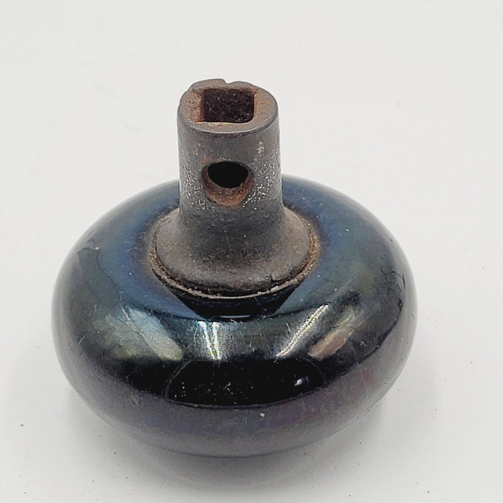Vintage SINGLE Black Porcelain Doorknob Salvage Door Hardware sdd24