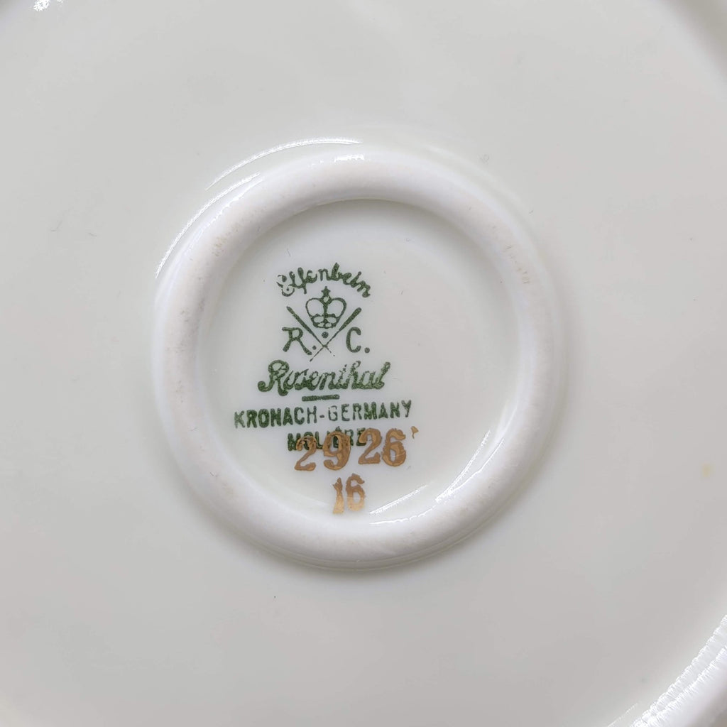 Excellent Antique Elfenbein Rosenthal Moliere Kronach Germany  2 pc
