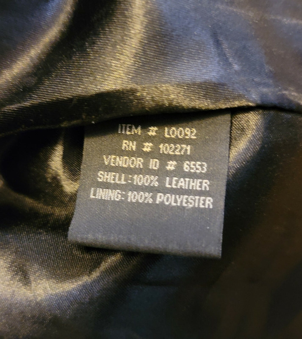 Vintage Olmes Trench Coat M Black Leather Jacket Matrix