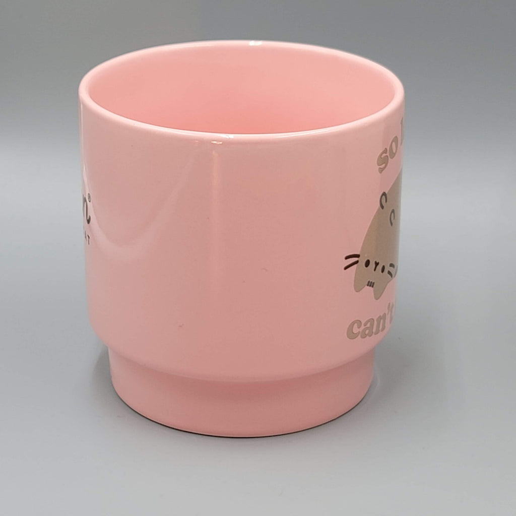 Pusheen The Cat Coffee Mug So Lazy Can't Move Pink 2023 Culture Fly 3 1/2" Pink