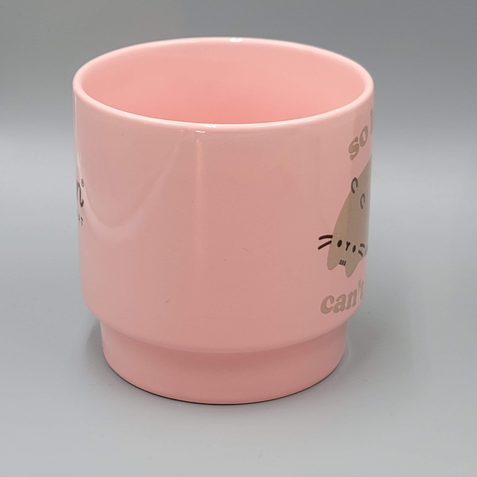 Pusheen The Cat Coffee Mug So Lazy Can't Move Pink 2023 Culture Fly 3 1/2" Pink