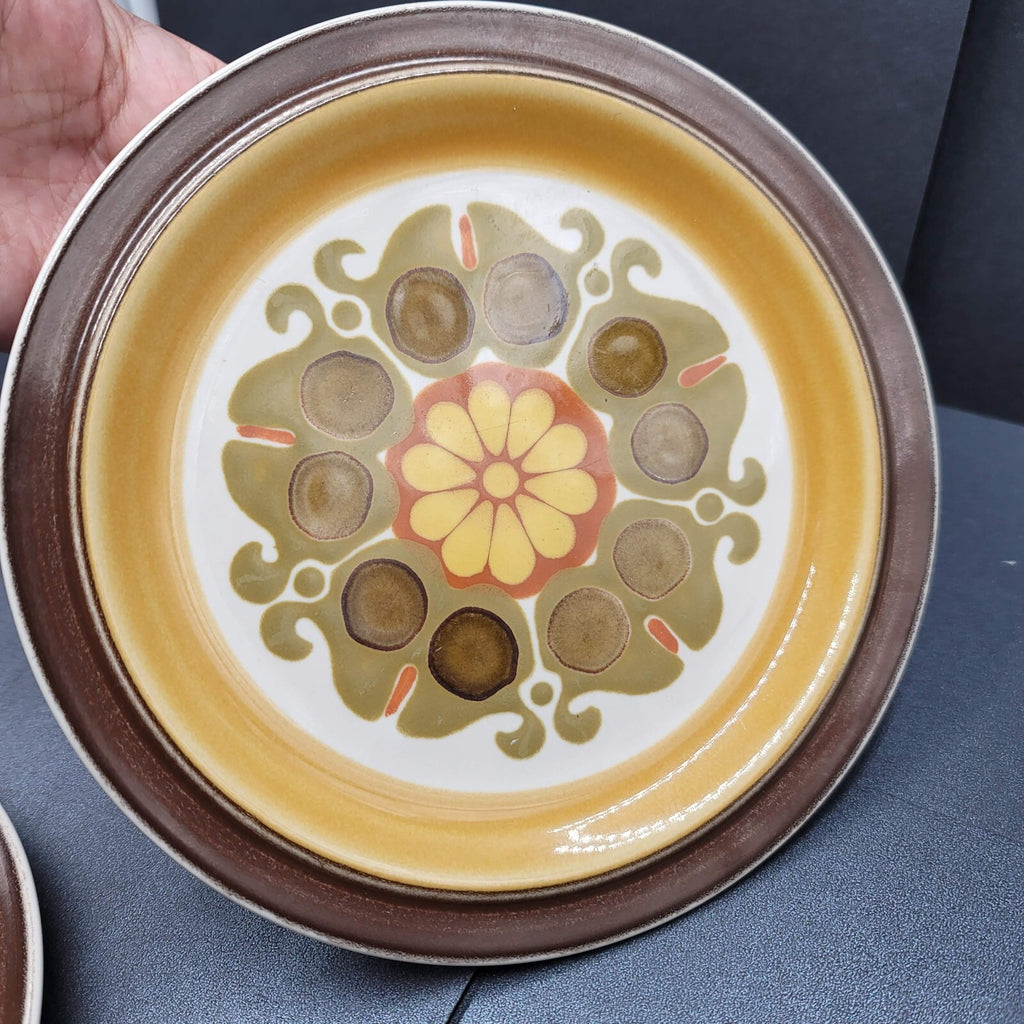 Vintage Mid Century CASUAL CERAM Electra Echo Lot of 2 Salad Plates 7.5"