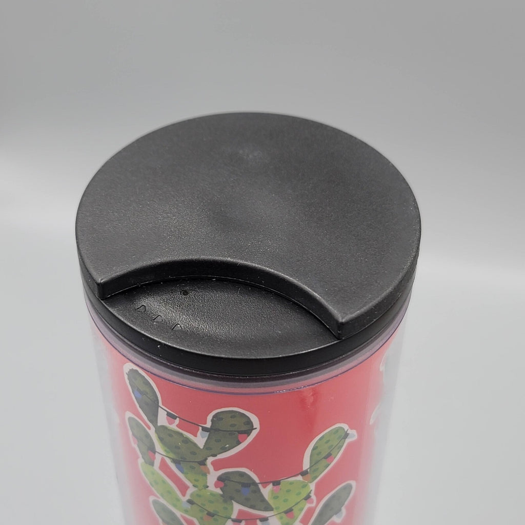 Starbucks 2017 red travel mug tumbler 16 oz Cactus plant cold hot logo succulent