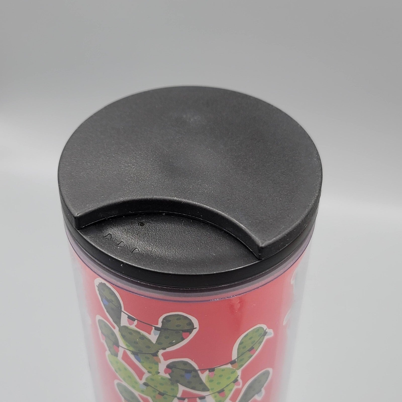 Starbucks 2017 red travel mug tumbler 16 oz Cactus plant cold hot logo succulent