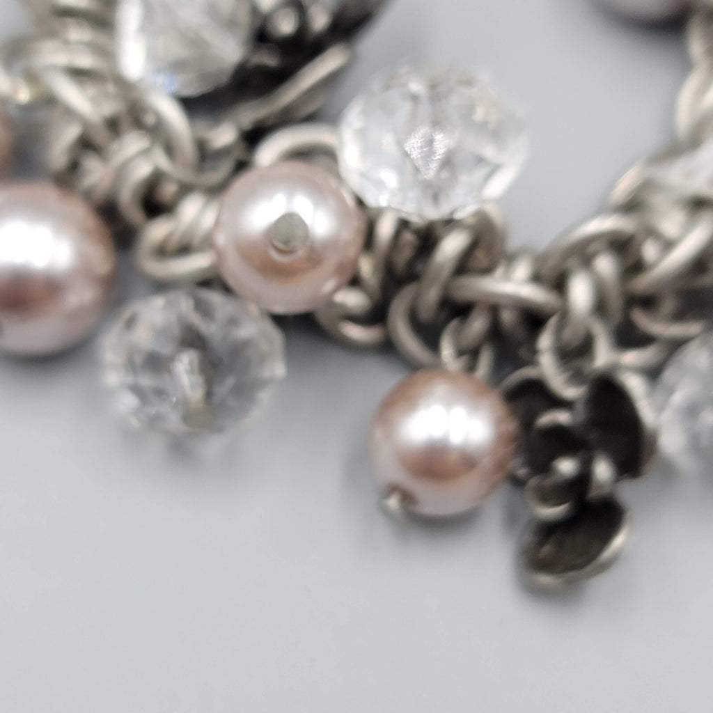 Chicos Bracelet Whispers of Spring Gift Bracelet Silver tone Beaded Flowers