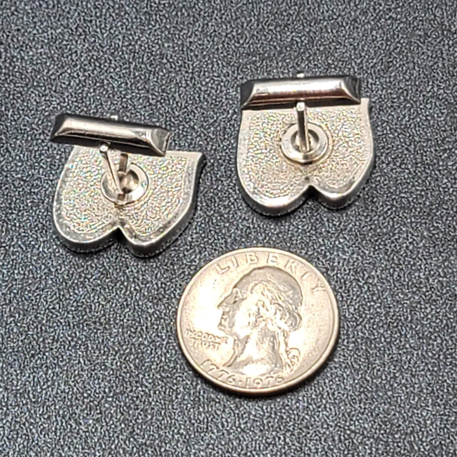 Vintage Swank Comedy and Tragedy Theater Masks Cufflinks Silver tone Rhinestone