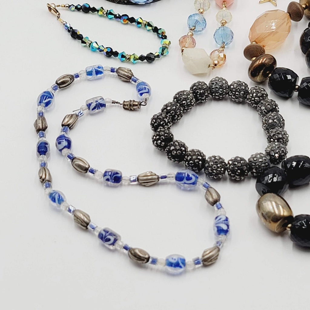 Jewelry Mixed Lot Necklace Bracelets Beaded Stones Glass