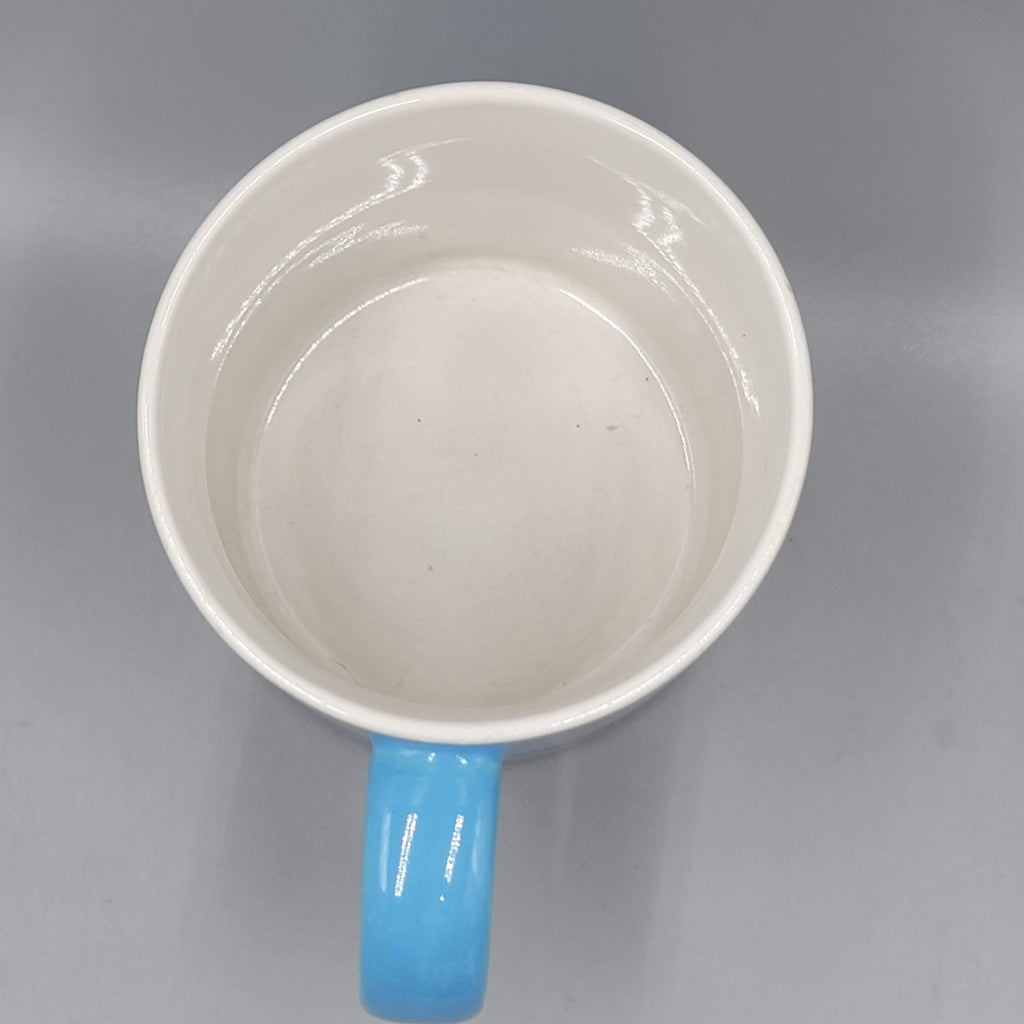 Go Ahead Make My Day Coffee Mug Blue Flowers Funny