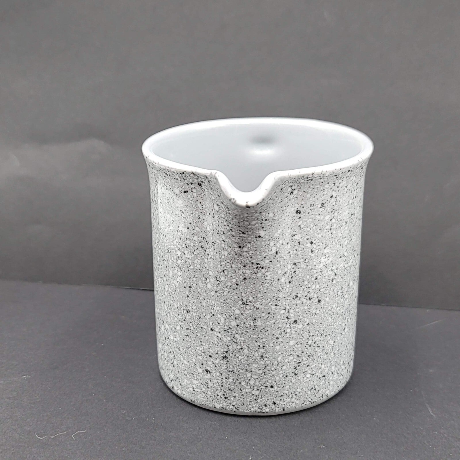 Vintage Mikasa Ultrastone Gray Creamer Gray White Speck CU726 Japan