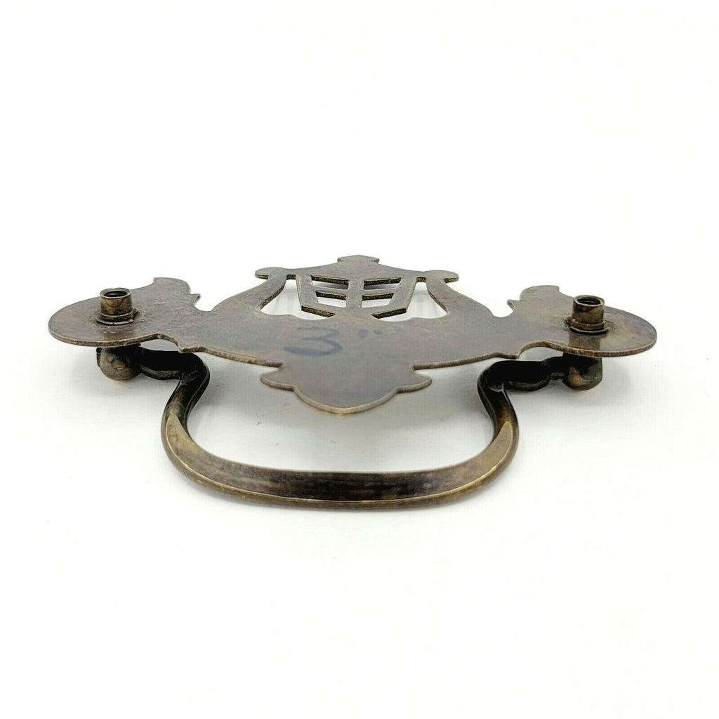 Vintage Steel Drawer Pull Bronze tone Salvage Hardware SINGLE ONLY 3" 0030