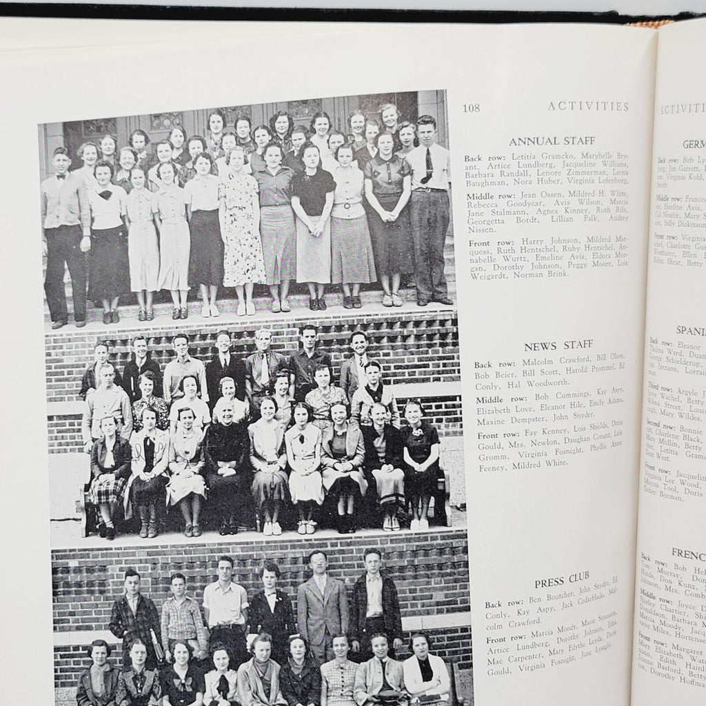VINTAGE 1937 SOUTH HIGH SCHOOL YEARBOOK SIGNS OF THE ZODIAC