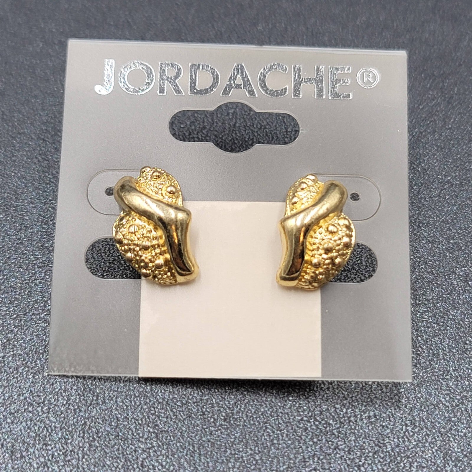 Vintage Jordache Pierced Earrings Lot of 2 Silver tone Gold tone Drop NOS w Tags