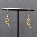 New Fairy Pierced Earrings Bronze tone Dangle 3/4"