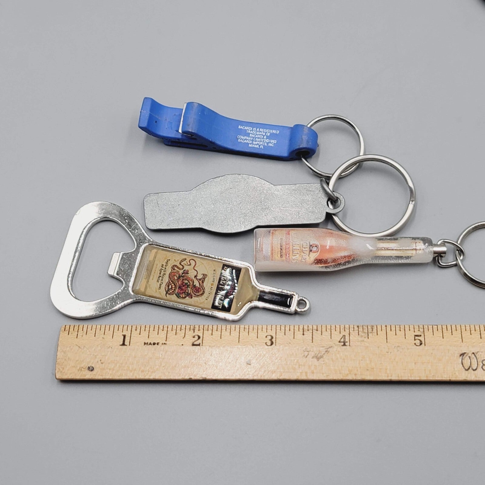 Vintage Keychain Lot Jim Beam Barcardi Liquor Tequila Michael Collins 4