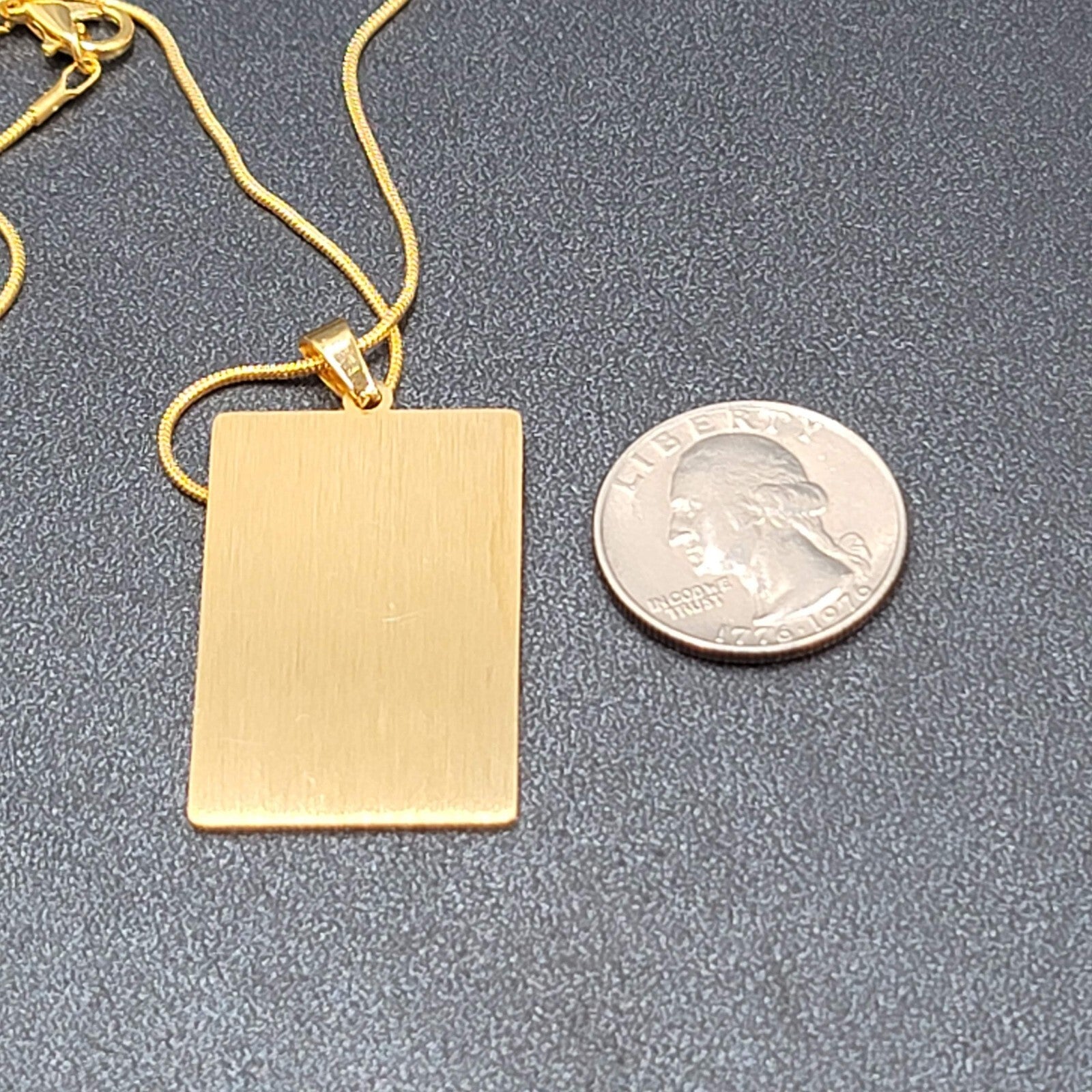 WHEEL OF FORTUNE Tarot Card Pendant Necklace Major Arcana Gold tone 18”.