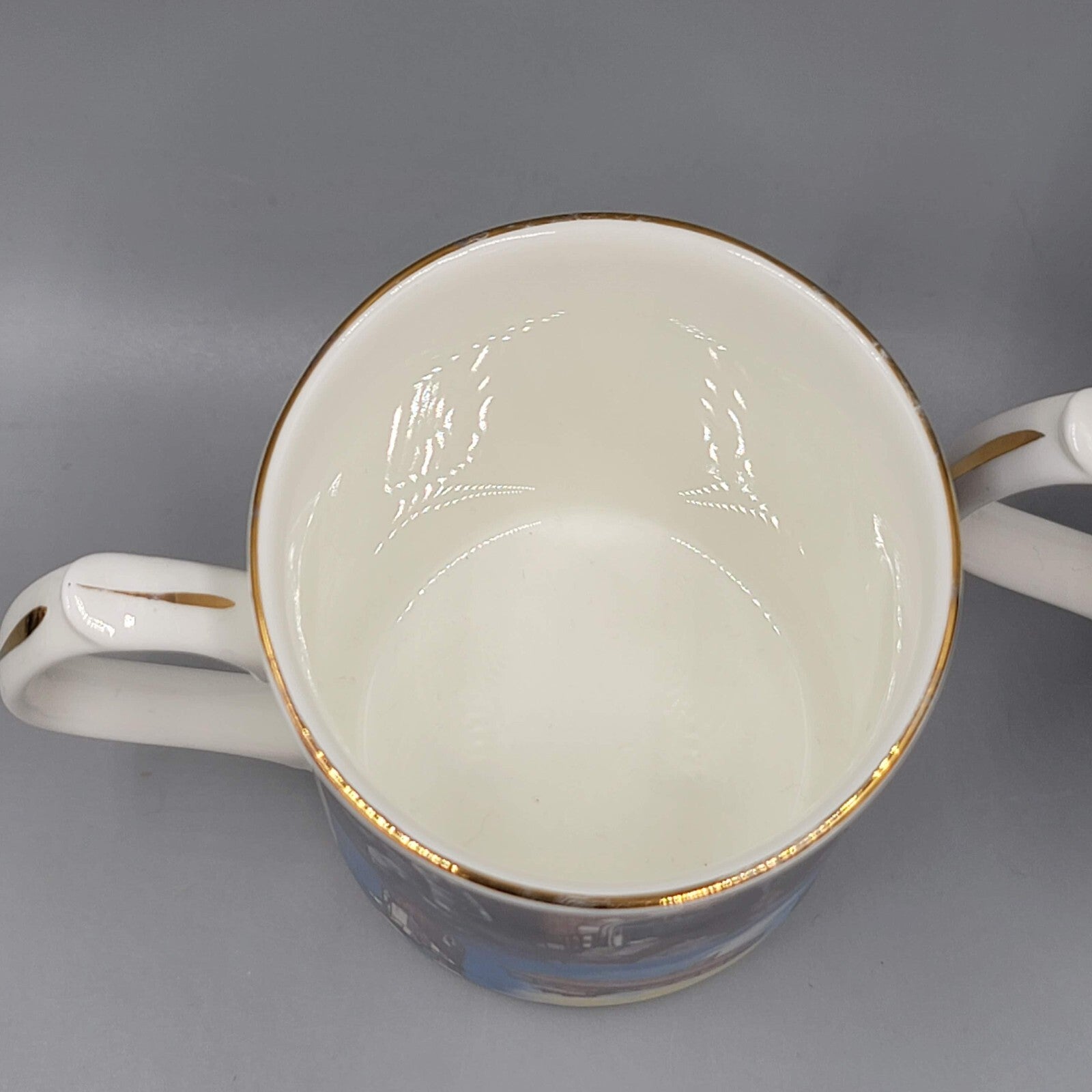 Royal Crown Duchy Transportation Communications Coffee Mug Tea Cup Set of 2