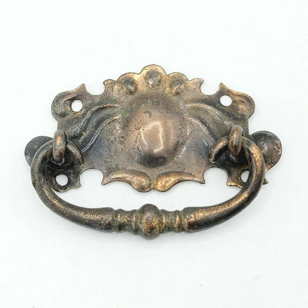 Vintage Steel Drawer Pull Bronze tone Salvage Hardware SINGLE ONLY
