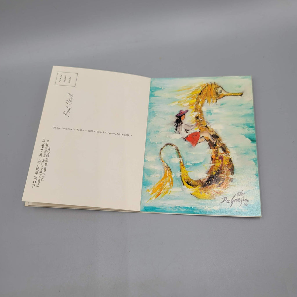 Vintage De Grazia Paints the Signs of the Zodiac Postcard Set