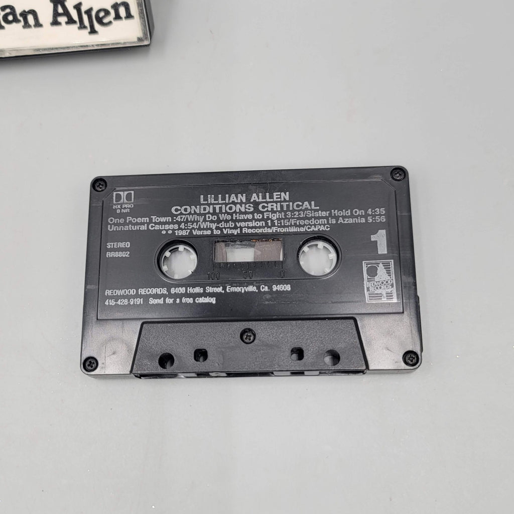 Lillian Allen  Conditions Critical Cassette Tape 1987 Redwood