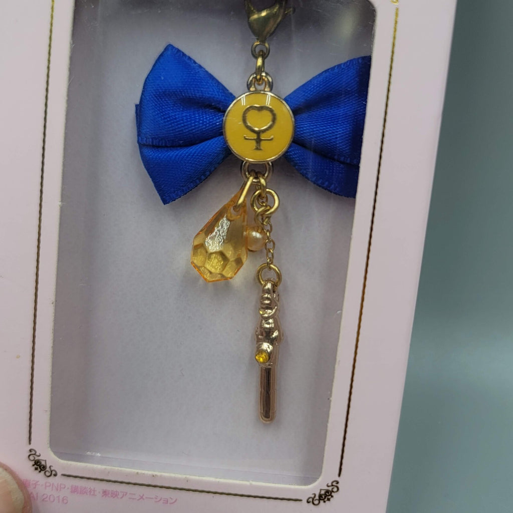 Sailor Moon Blue Ribbon Charm Gold tone