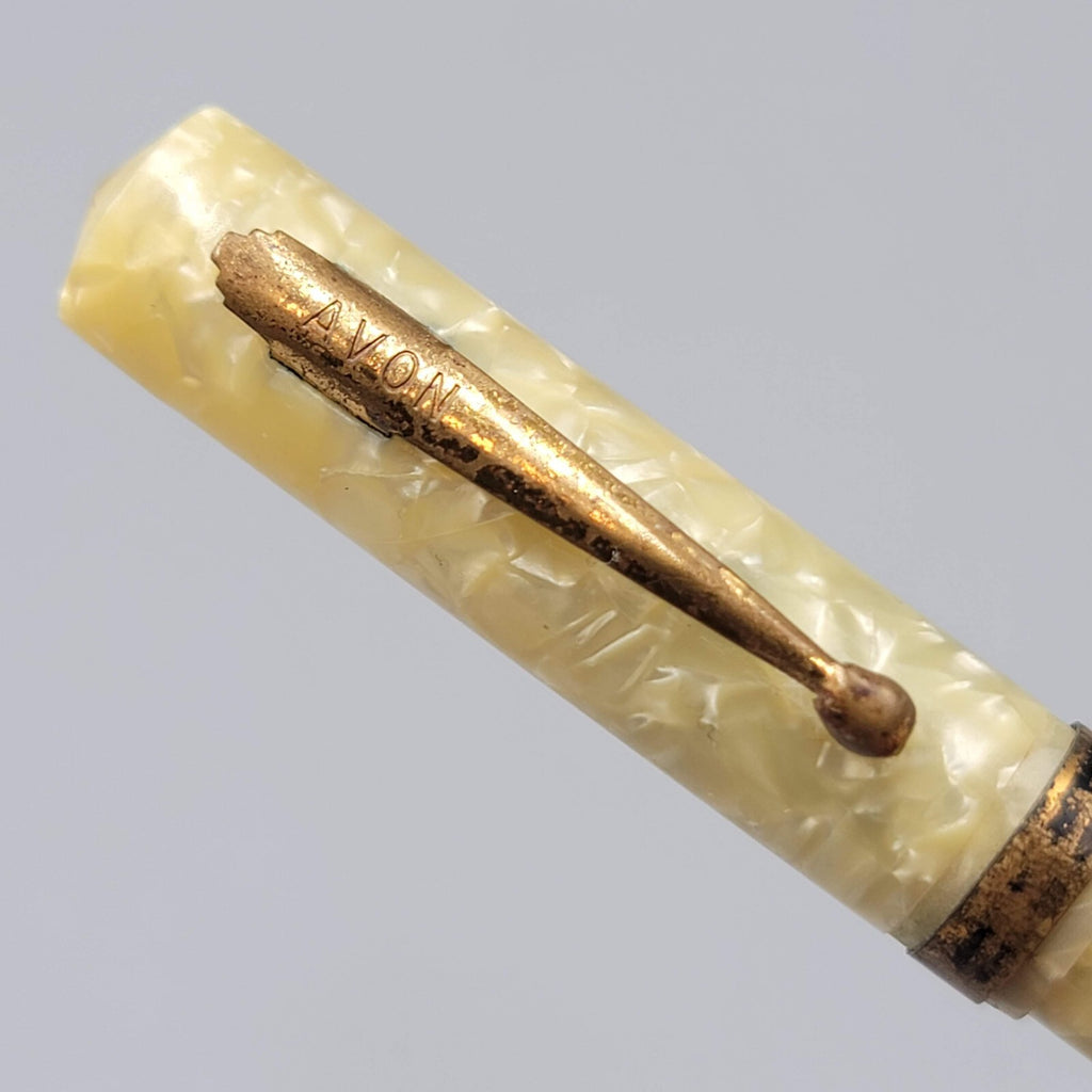 Vintage Celluloid Fountain Pen Avon American Flag