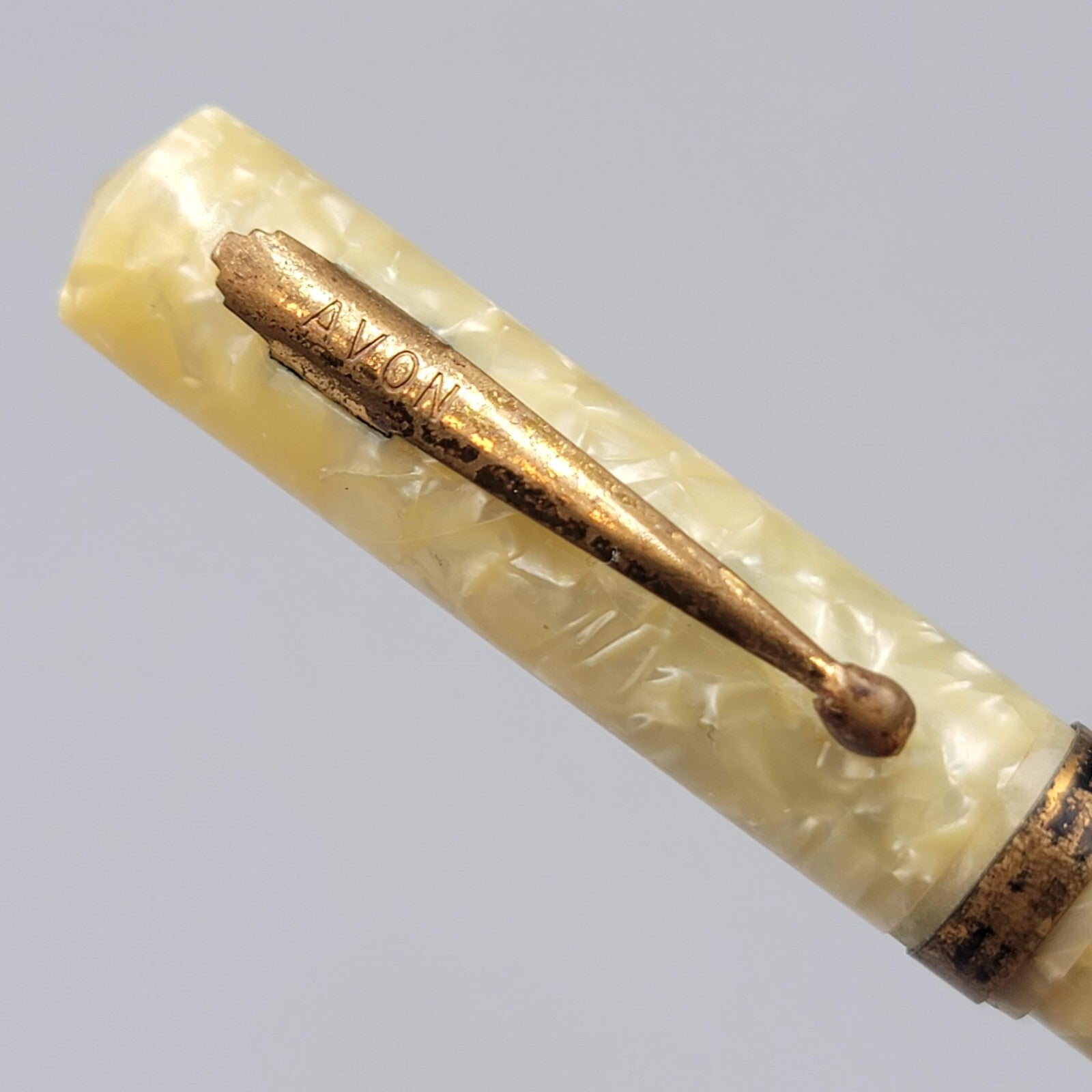 Vintage Celluloid Fountain Pen Avon American Flag