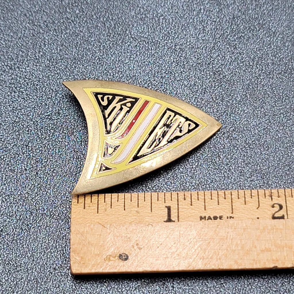 Vintage SKI ETS Collectable Pin Brooch Enamel 1.5"