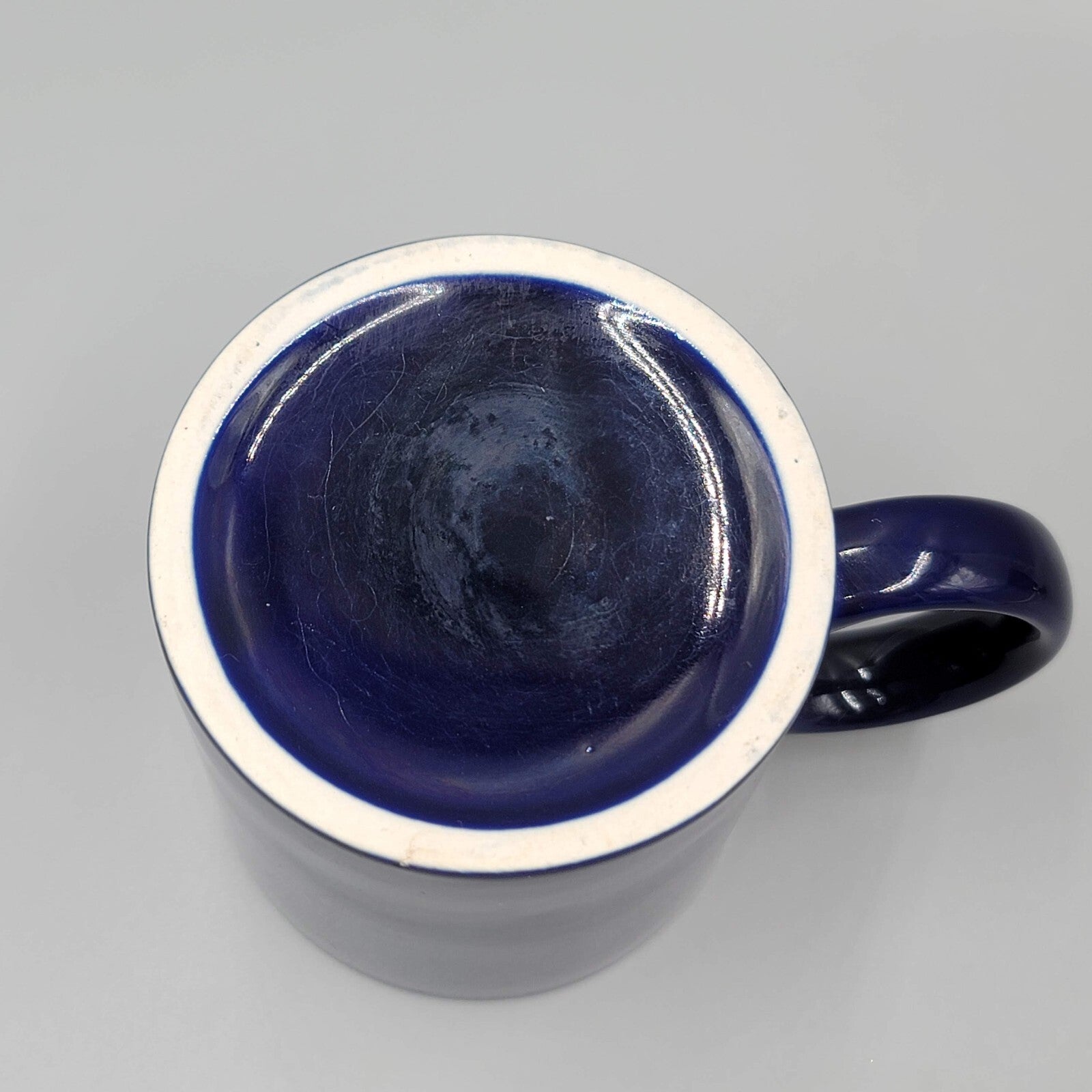 Vintage TJs Lax Coffee Mug Dark Blue Snowing Cows Funny